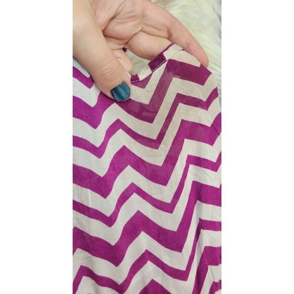 Faded Glory Sz XL (16 - 18) Purple Chevron Stripes Sleeveless Tank Blouse - Picture 5 of 6